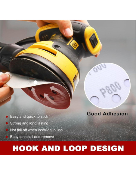 Kit de Lijado DeWalt 52 Piezas | 2 Almohadillas 5" + 50 Discos