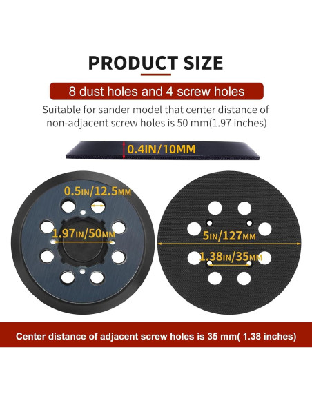 Kit de Lijado DeWalt 52 Piezas | 2 Almohadillas 5" + 50 Discos