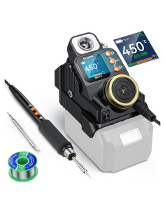 Estación de Soldadura Inalámbrica Preciva 50W - Pantalla LCD, Temperatura Ajustable 90-450C