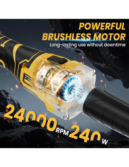 Amoladora Angular Inalámbrica Cerycose 24000 RPM 20V Max