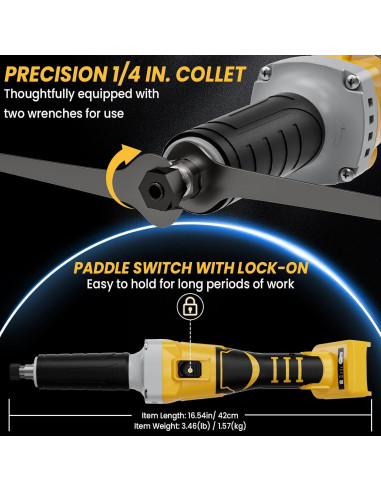 Amoladora Angular Inalámbrica Cerycose 24000 RPM 20V Max