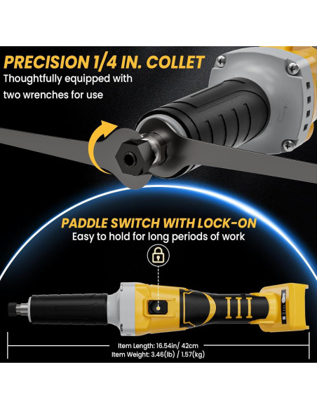 Amoladora Angular Inalámbrica Cerycose 24000 RPM 20V Max
