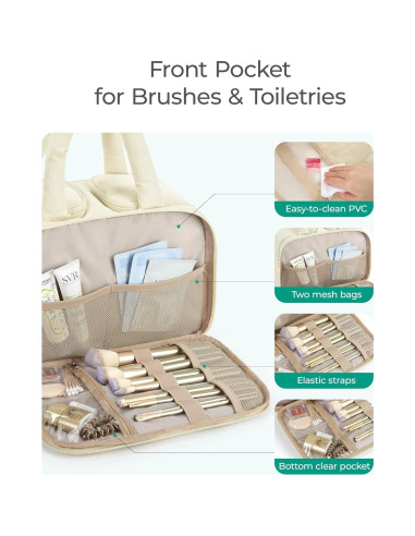 Bolsa de Aseo de Viaje BAGSMART Rosa 30x18.5x21 cm