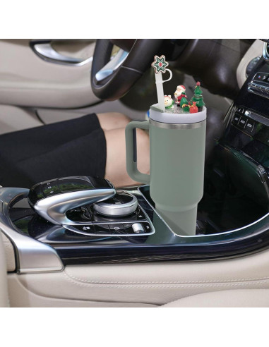 Accesorios Navidad para Stanley Cup VRHGL - Tapa y Pajita