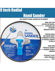 Lijadora Manual Radial Tonmp 9 Pulgadas para Yeso 2
