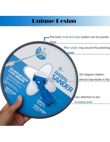 Lijadora Manual Radial Tonmp 9 Pulgadas para Yeso