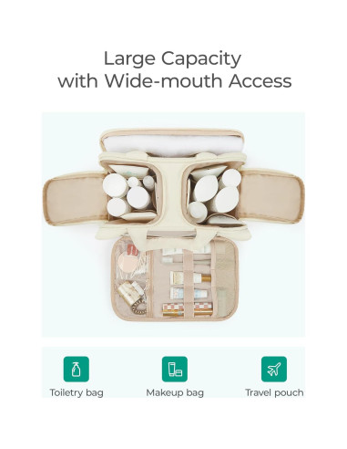 Bolsa de Aseo de Viaje BAGSMART Rosa 30x18.5x21 cm