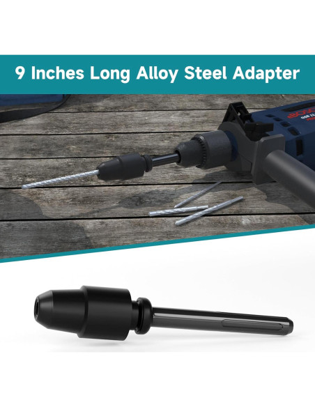 Adaptador SDS-Max a SDS-Plus YOSIGHT 22.86 cm Acero Aleado