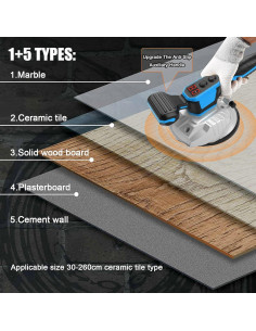 Máquina de Vibración de Azulejos Vinelftage 18V Inalámbrica 2