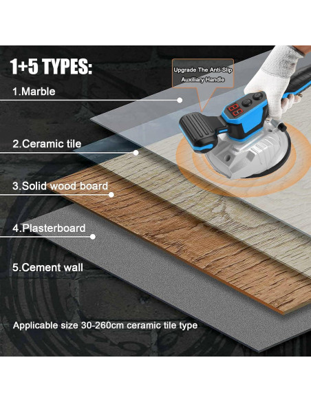 Máquina de Vibración de Azulejos Vinelftage 18V Inalámbrica
