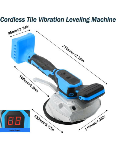 Máquina de Vibración de Azulejos Vinelftage 18V Inalámbrica