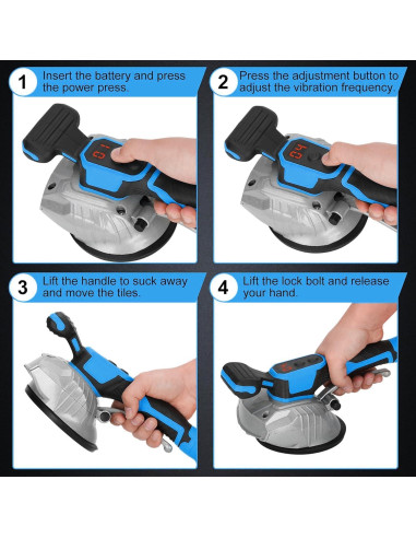 Máquina de Vibración de Azulejos Vinelftage 18V Inalámbrica