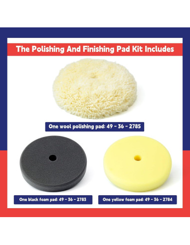 Kit de almohadillas de pulido Dusledel 7" compatible Milwaukee M18