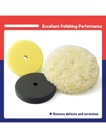 Kit de almohadillas de pulido Dusledel 7" compatible Milwaukee M18