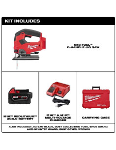 Sierra de calar D-Handle Milwaukee M18 FUEL 18V 5.9kg 2
