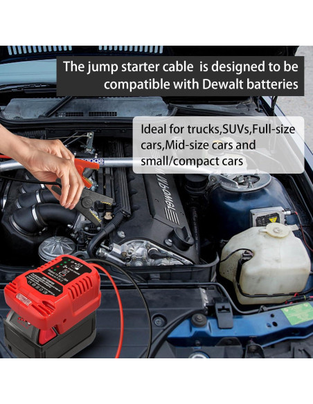 Adaptador de Arrancador de Coche ZWDXRB para Baterías Milwaukee 18V