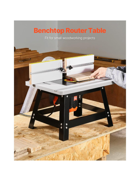 Mesa de Router de Banco VEVOR 61x40cm MDF Metal Ajustable