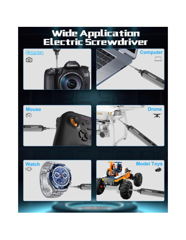 Destornillador Eléctrico FIRRAX 76-en-1 con Luz LED y 64 Puntas