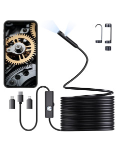 Cámara Endoscópica Preciva HD 1920P 5m con Luz LED Ajustable