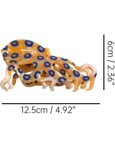 Pinzas para el cabello OMG Decor de acetato azul 12.19x6.30cm 2