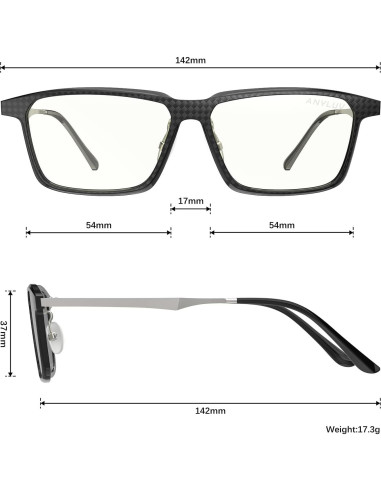 Gafas de Luz Azul ANYLUV 4560 para Hombres - Carbono, UV400