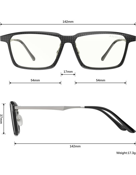 Gafas de Luz Azul ANYLUV 4560 para Hombres - Carbono, UV400