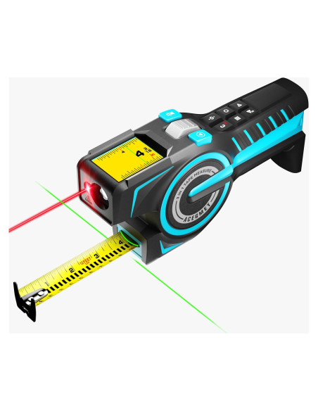 Cinta Métrica Digital ACEGMET DTX10 con Láser Verde 100.58m