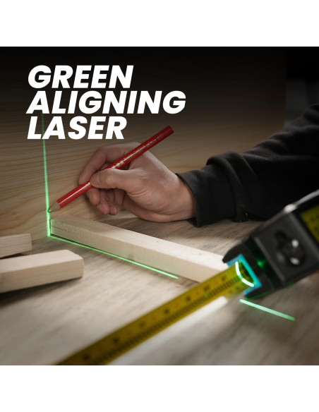 Cinta Métrica Digital ACEGMET DTX10 con Láser Verde 100.58m