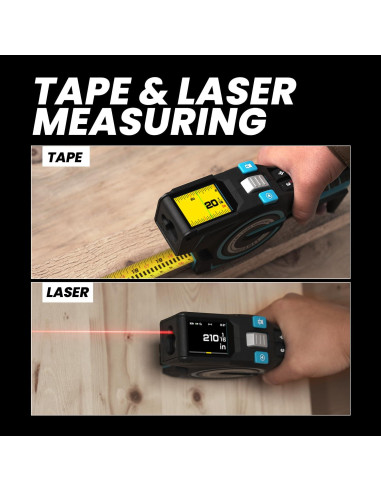 Cinta Métrica Digital ACEGMET DTX10 con Láser Verde 100.58m