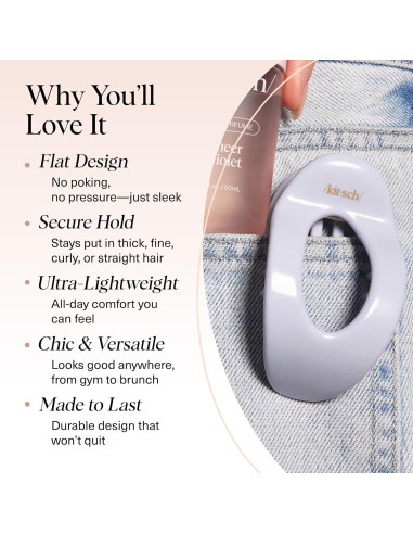 Clip de Garra Plano Kitsch Mediano Brisa de Hortensia