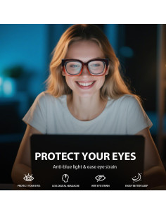 Gafas VIEWBETTER Fit Over Anti-Luz Azul para Mujeres - Marco Rosa Gradiente 2