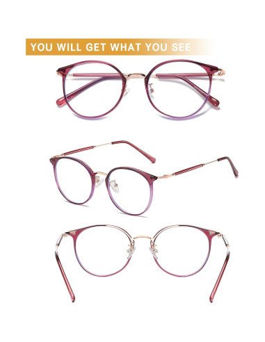 Gafas de Luz Azul DUCO Unisex Retro Redondas UV400