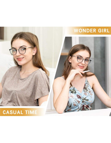 Gafas de Luz Azul DUCO Unisex Retro Redondas UV400