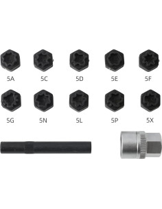 Juego de Llave de Tuercas de Rueda Antirrobo BELEY 12pcs 2