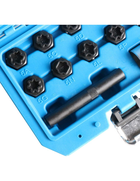 Juego de Llave de Tuercas de Rueda Antirrobo BELEY 12pcs