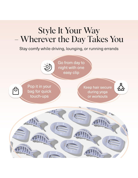 Clip de Garra Plano Kitsch Mediano Brisa de Hortensia