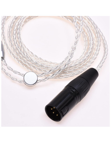 Cable de actualización 1.8m GAGACOCC chapado en plata para auriculares