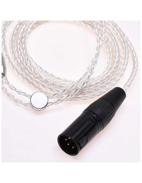 Cable de actualización 1.8m GAGACOCC chapado en plata para auriculares