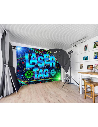 Backdrop Vinilo Mejorado 213x152cm Laser Tag BJLSLY770