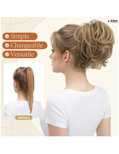 Clip de Garra para Coleta y Moño Desordenado Arena 2