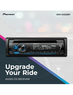 Receptor de CD Pioneer DEH-S4220BT Bluetooth USB AUX 50W 2