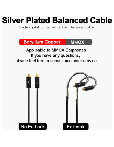 Cable Balanceado 6N OCC 1.2m 3.5mm 4.4mm MMCX Earmax