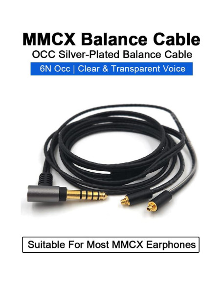 Cable Balanceado 6N OCC 1.2m 3.5mm 4.4mm MMCX Earmax