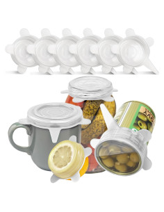 Tapa de Silicona Orblue 6 Piezas 6.6 a 8.9 cm Transparente