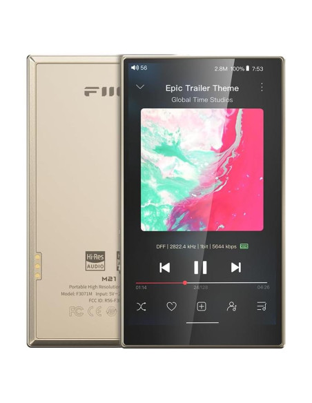 Reproductor de Música FiiO M21 Android 13 DAC Cuádruple Oro