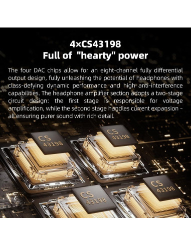Reproductor de Música FiiO M21 Android 13 DAC Cuádruple Oro