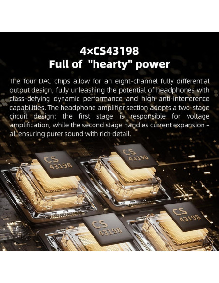 Reproductor de Música FiiO M21 Android 13 DAC Cuádruple Oro