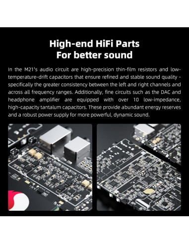 Reproductor de Música FiiO M21 Android 13 DAC Cuádruple Oro