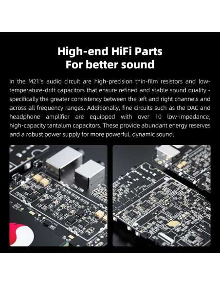 Reproductor de Música FiiO M21 Android 13 DAC Cuádruple Oro