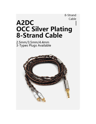 Cable Balanceado A2DC 1.45m Earmax 8 Hilos 2.5mm 3.5mm 4.4mm